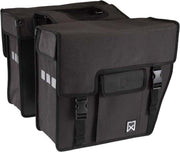 Willex Shopper Afgeschuind Dubbele Fietstas - 33 liter - Zwart
