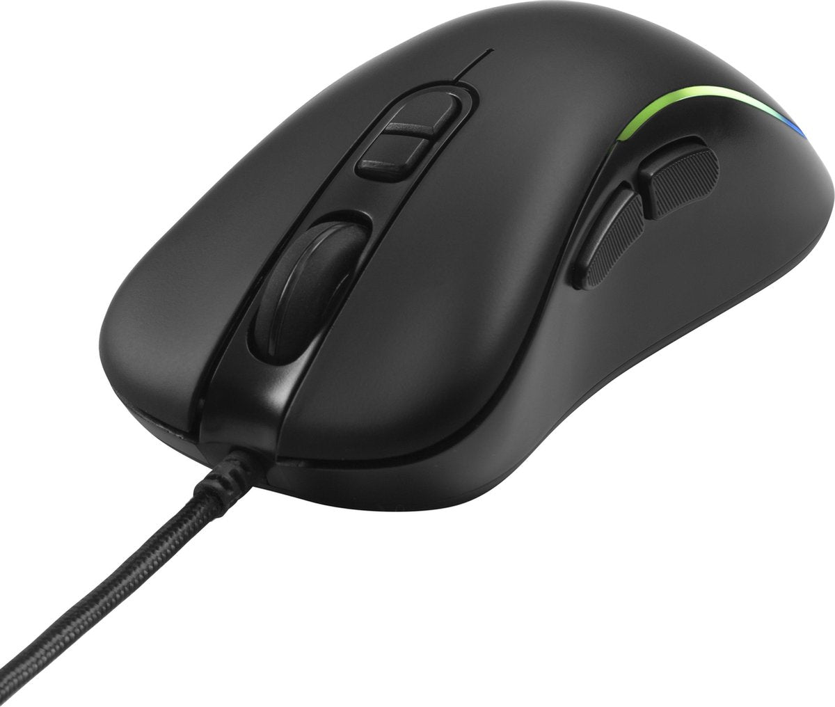 DELTACO GAM-104 Optische USB gaming muis - RGB verlichting 800-2400 DPI - 7 LED modi - Zwart