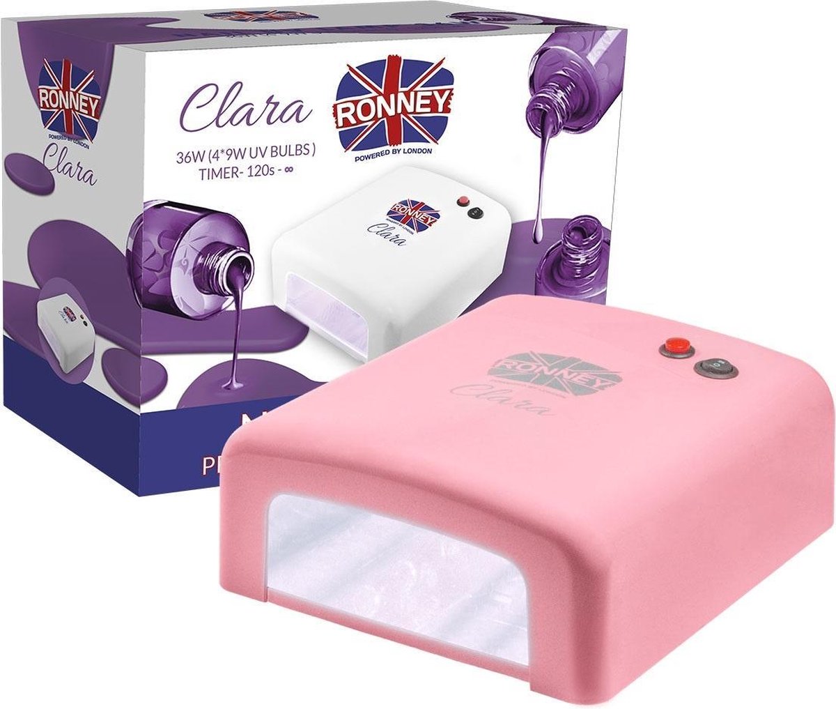 RONNEY UV Nagellamp Clara ROZE - Nageldroger - nagellamp - Gel Nagels - Gellak