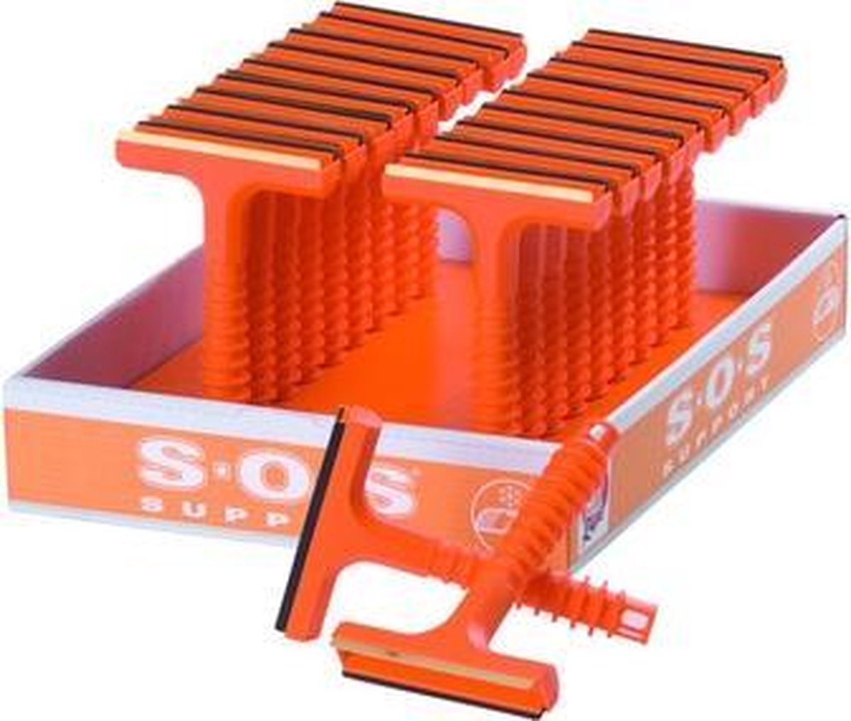 Ice scraper metal orange
