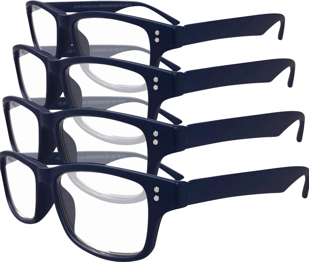 Etos Leesbril mat donkerblauw +2.0 - 4 stuks