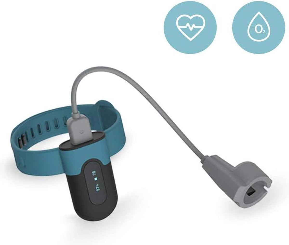 Oximeter Armband - Saturatie Meter - Incl. App + PC Rapport