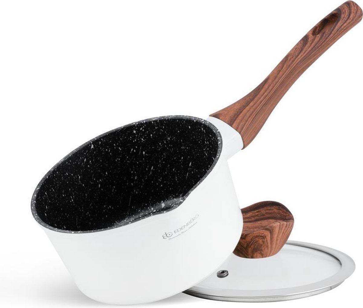 Edënbërg White Line - Steelpan Keramisch - 16 cm- 3-laags anti-aanbaklaag!