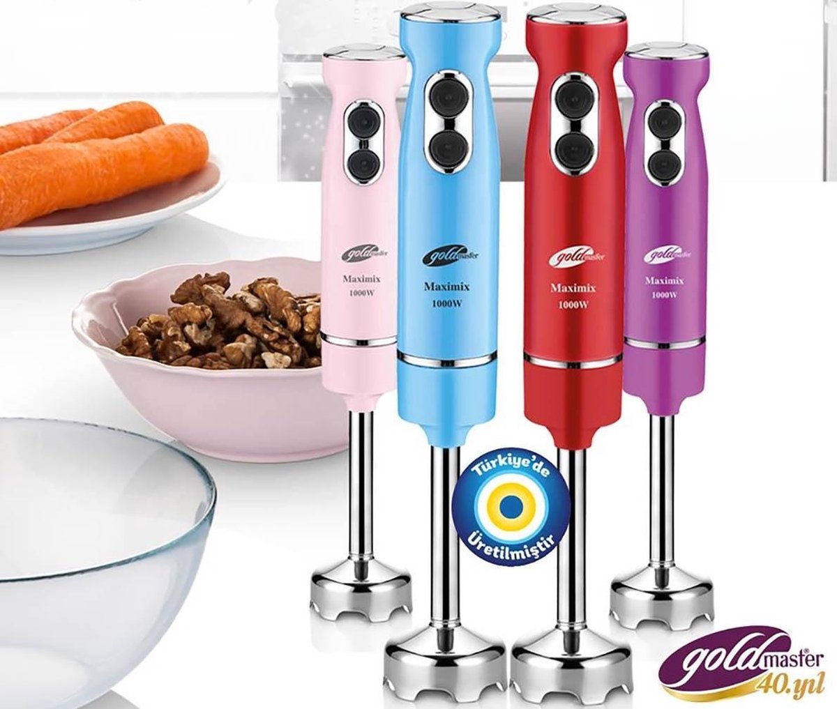 Goldmaster GM7244-Maximix Staafmixer-1000W-Koperen motor-2 Standen-Lilac