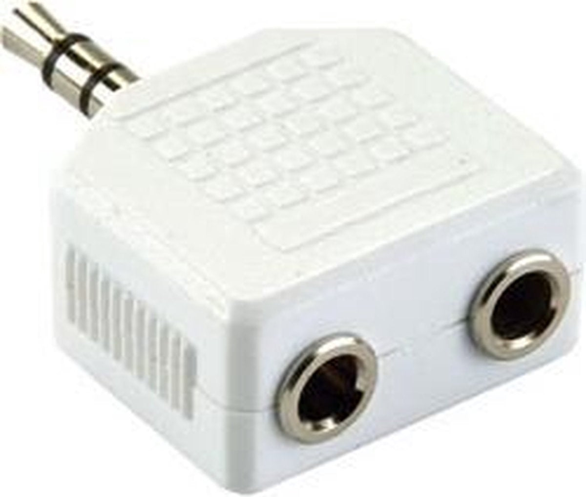 compacte 3.5mm audio splitter - 3.5 jack - 3.5 jack - Headphone Adapter - wit