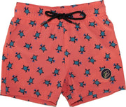 Become - Zwemshort jongen koraal met schildpadden (98-104)