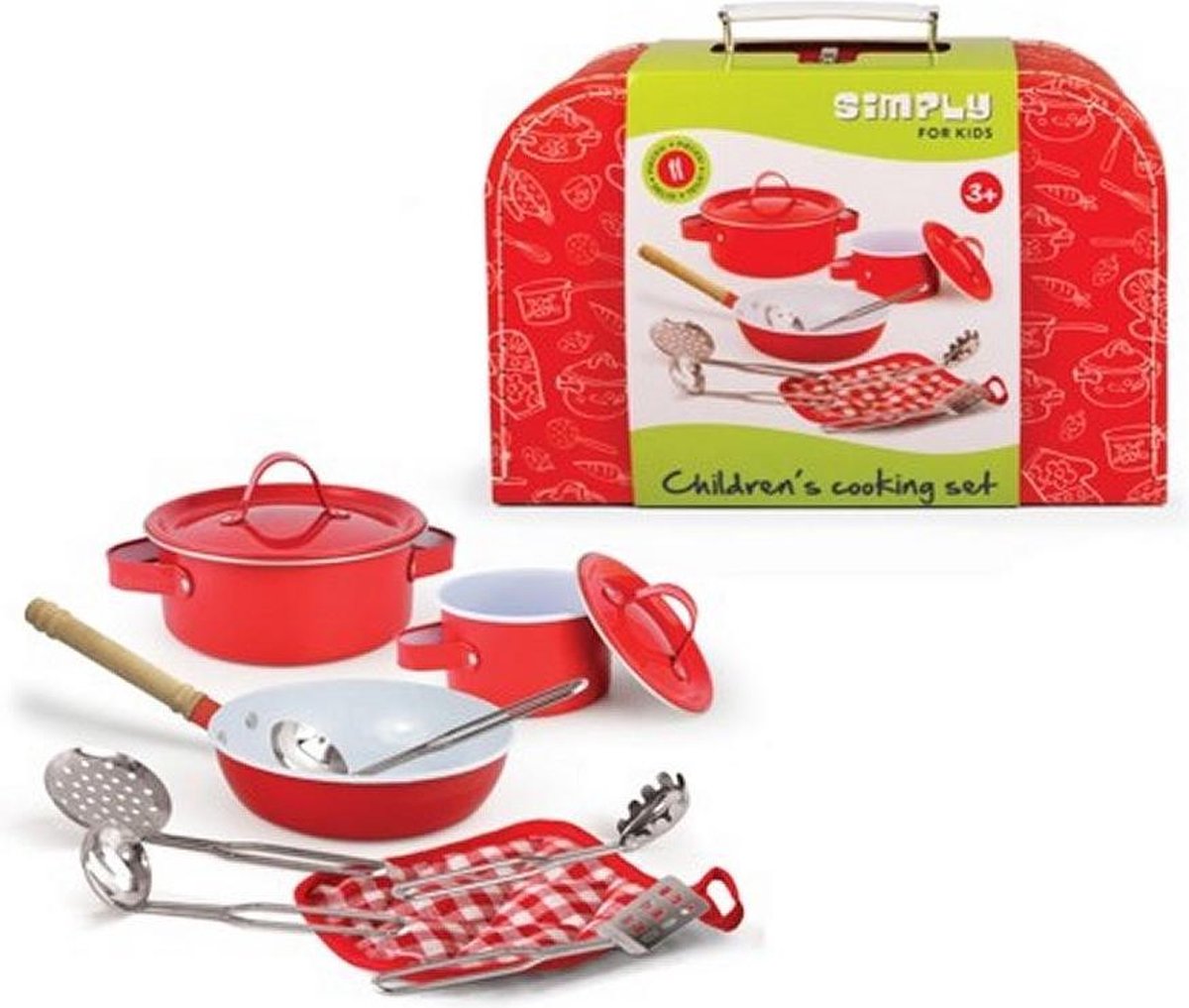 Kookset in koffer Simply for Kids rood