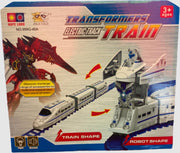 Transforming Robot Trein met Rail track met licht en geluid
