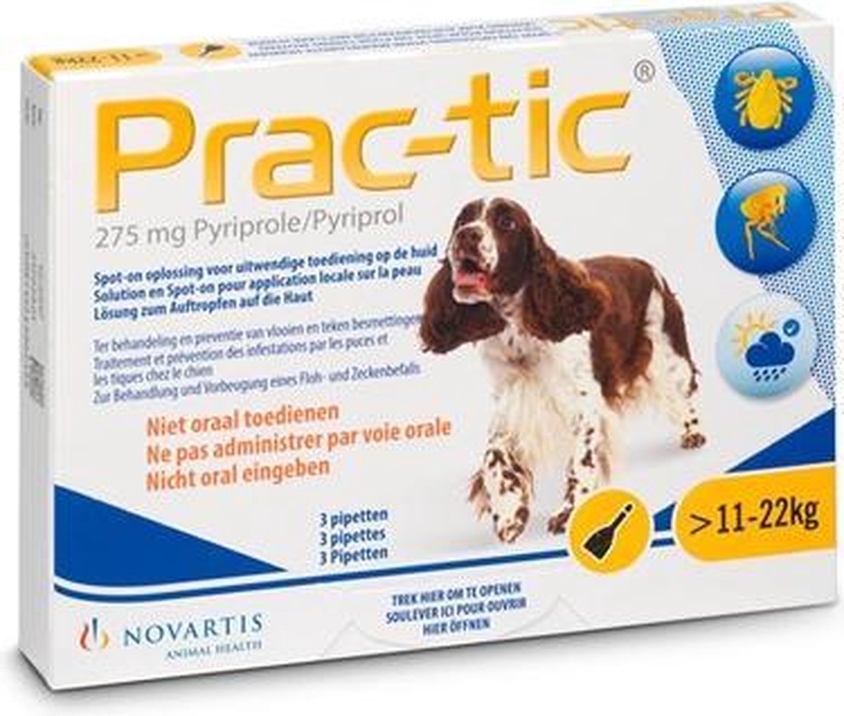 Prac-tic middel grote hond 11 tot 22 kg - 1 st à 3 Pipetten