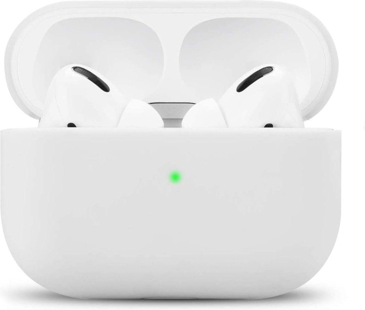 Airpods Pro Hoesje Siliconen Case - Transparant Wit - Airpod hoesje geschikt voor Apple AirPods Pro