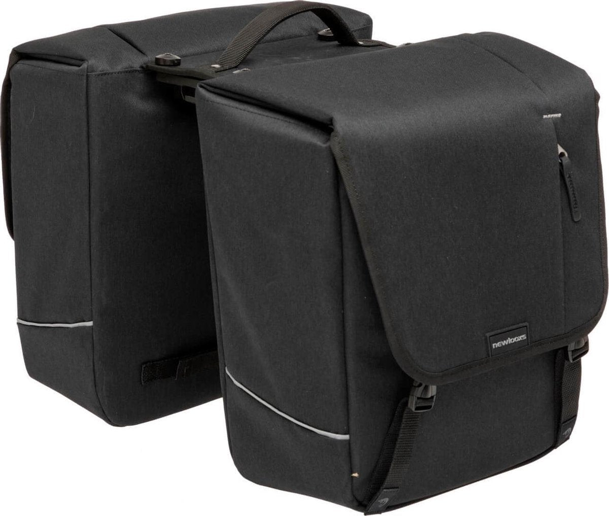 New Looxs Nova MIK Afneembare Dubbele Fietstas - 32 liter – Zwart