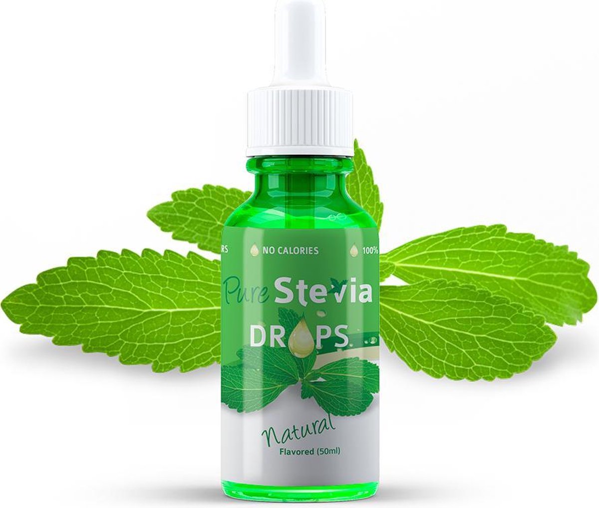 Stevia drops naturel - 50ml druppelflesje - Zoetstof - Suiker vervanger - Purestevia