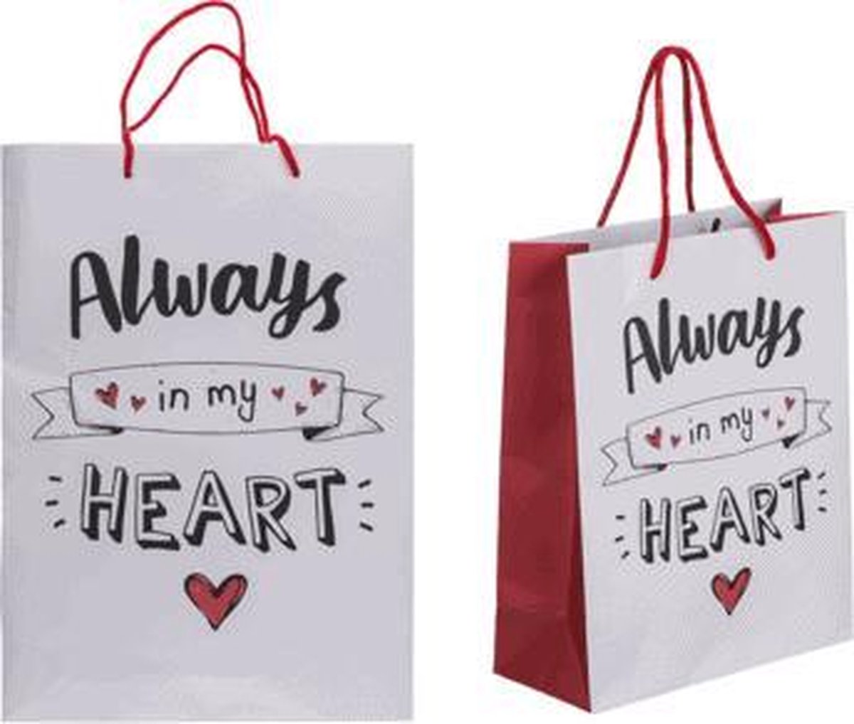 Papieren Cadeautasje (Always In My Heart) - Groot