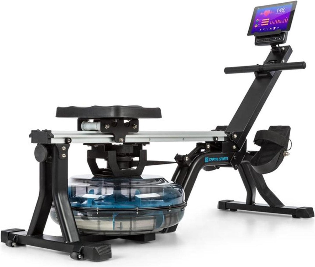 Flow M1 roeiapparaat 80cm stelbaar LC display staal zwart