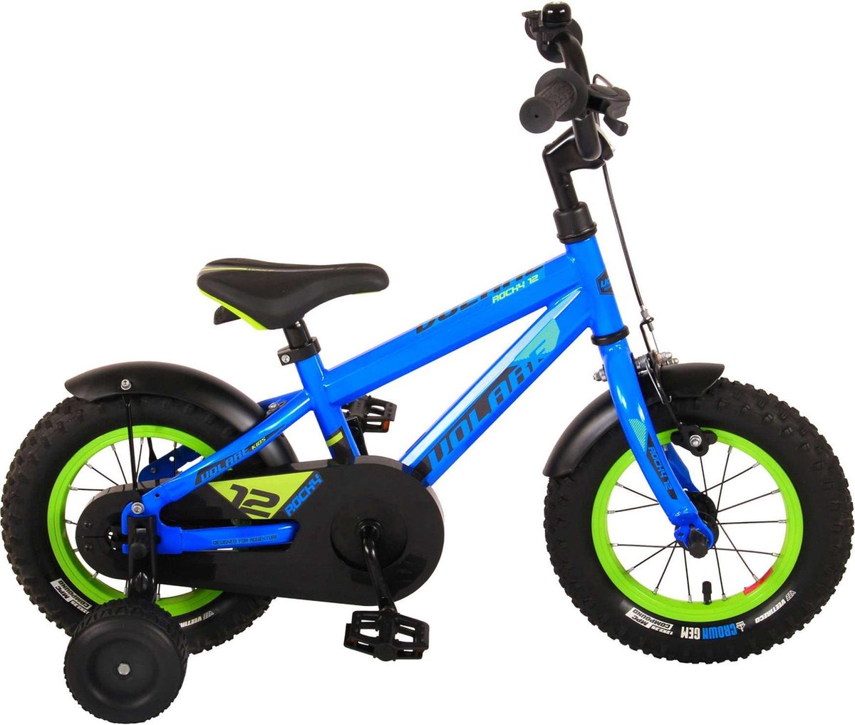 Volare Rocky Kinderfiets - Jongens - 12 inch - Blauw - 95% afgemonteerd - Prime Collection