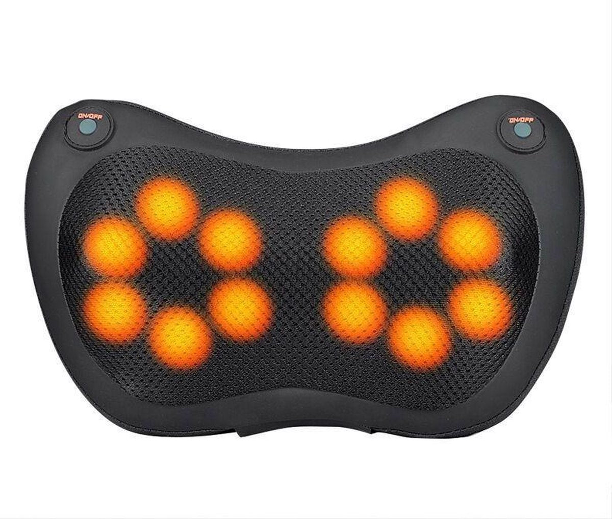 Professionele Shiatsu Massage Pillow | Zwart | 12 Massageknoppen | Elektrisch Nek en Rug Massage Kussen | Massageapparaat | Spierverzorging & Ontspanning | Nekkussen | Stress Reliever | Pijnbestrijding | Warmte functie