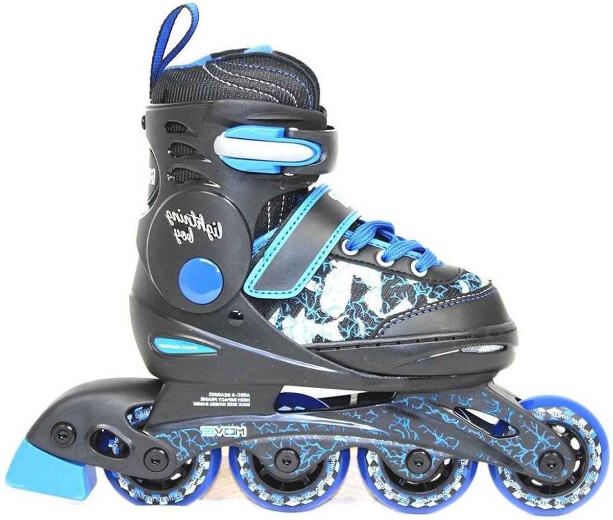 Move Inlineskates - Maat 30-33 - Jongens - blauw/grijs/zwart