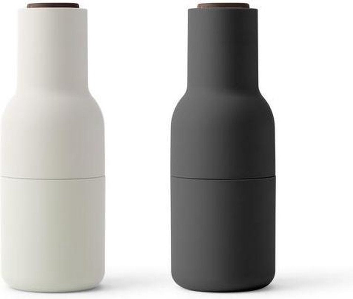 Menu-Bottle grinder Peper-en zoutmolen ash/carbon walnoot