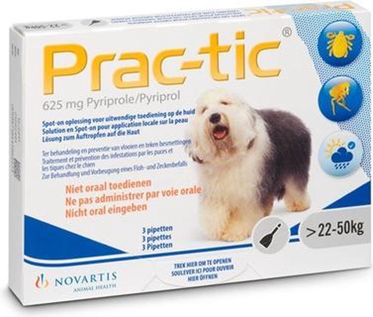 Prac-tic grote hond 22 tot 50 kg - 1 st à 3 Pipetten