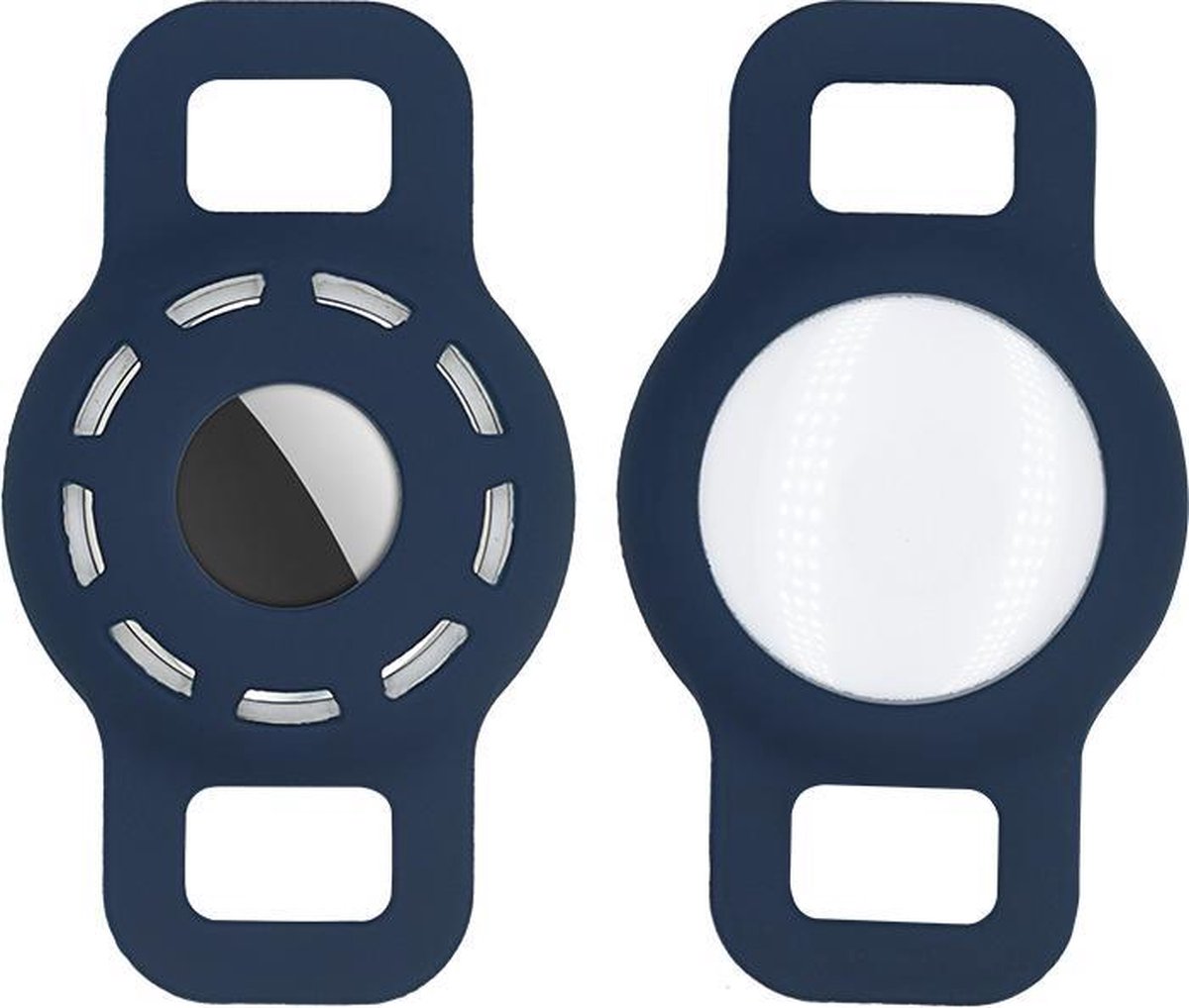 Airtag sleutelhanger hoesje voor kattenhalsband - Geschikt voor dunne halsbanden voor honden - Airtag hoesje hondenriem - Navy Blauw