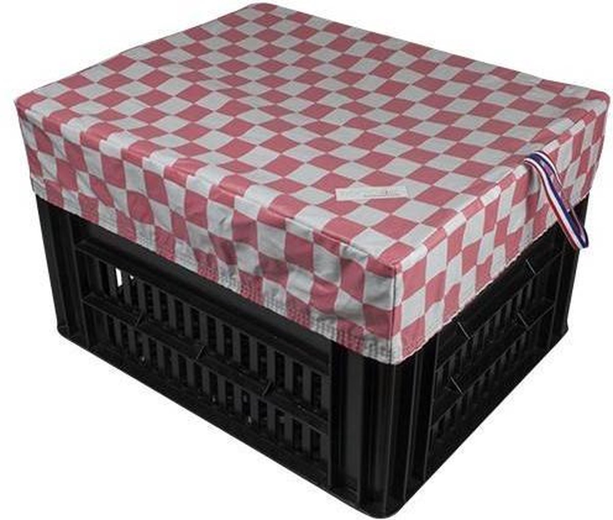 Box M Pink Checker voor Kerri Fietskrat