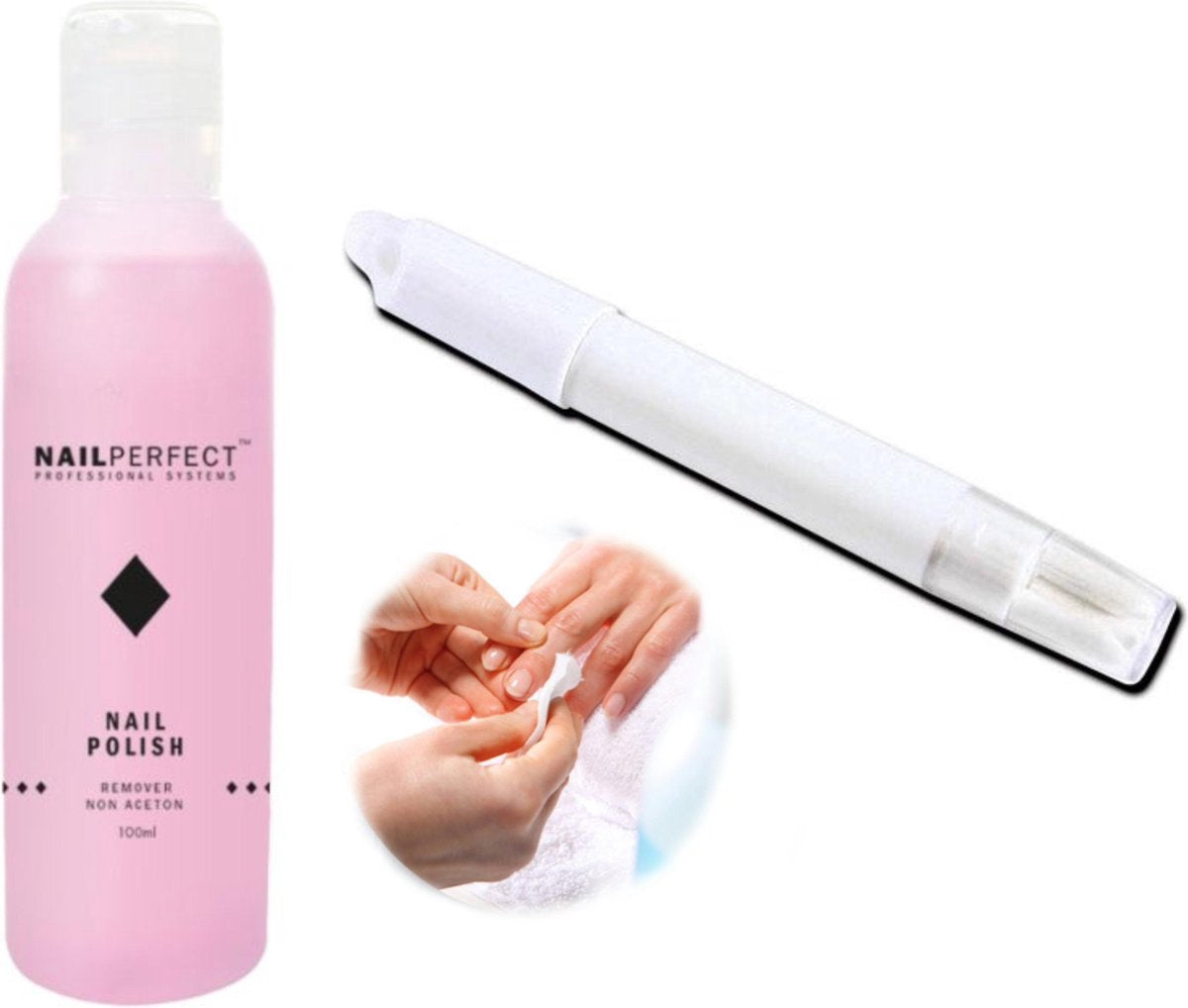 GUAPÀ® Nagellak Remover Stift inclusief 100 ml Nagellak Remover | Eenvoudig nagellak verwijderen | Nail Corrector Pen