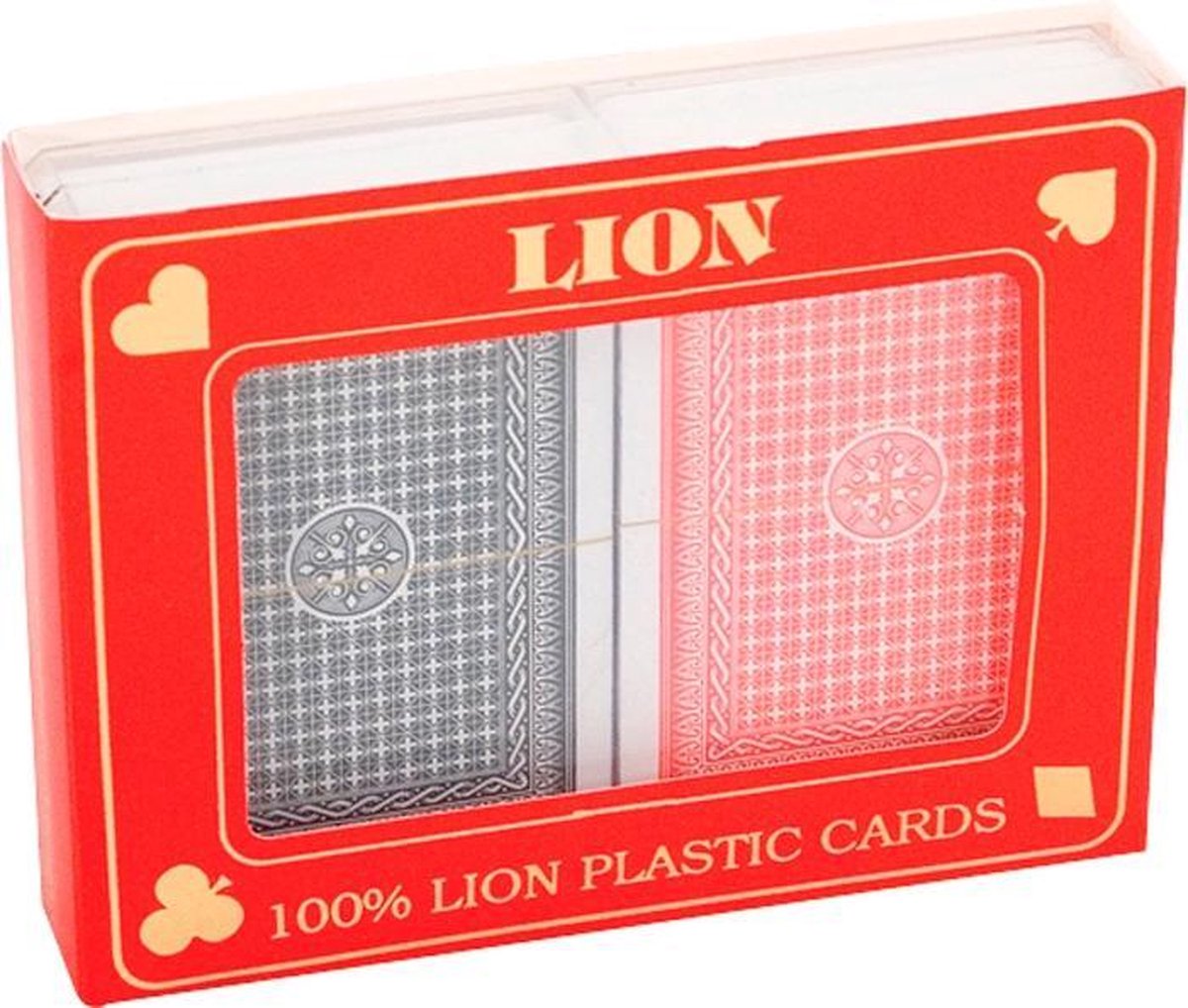 LION CARDS 100% PLASTIC DOUBLE