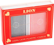 LION CARDS 100% PLASTIC DOUBLE