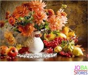 Schilderen op nummer "JobaStores®" Bloemen 40x50cm (inclusief lijst)
