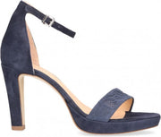 Van Dalen  - Sandaal Met Hak Suede - Womens - Blue - 41