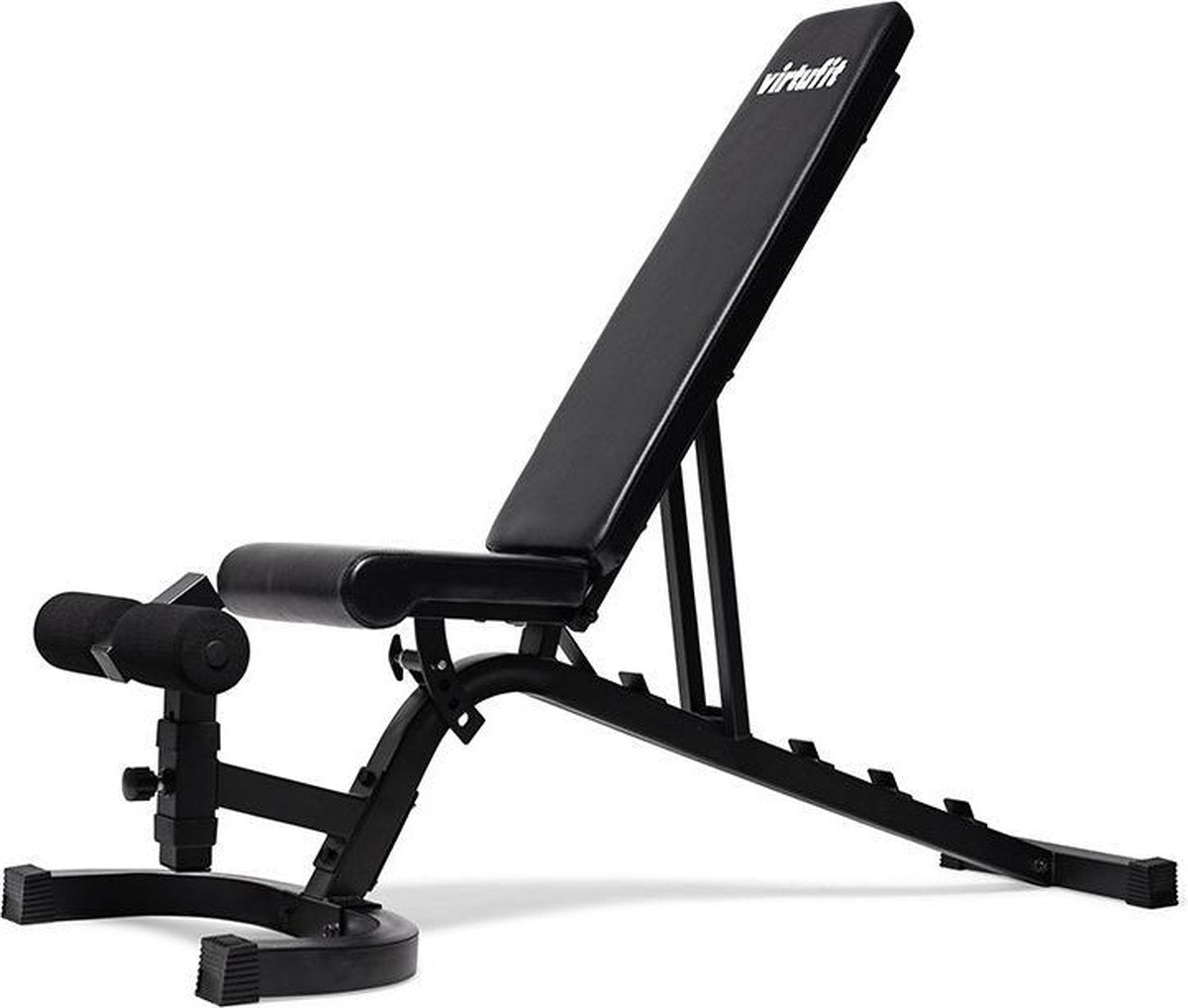 Fitnessbank - VirtuFit Verstelbare Halterbank - Zwart