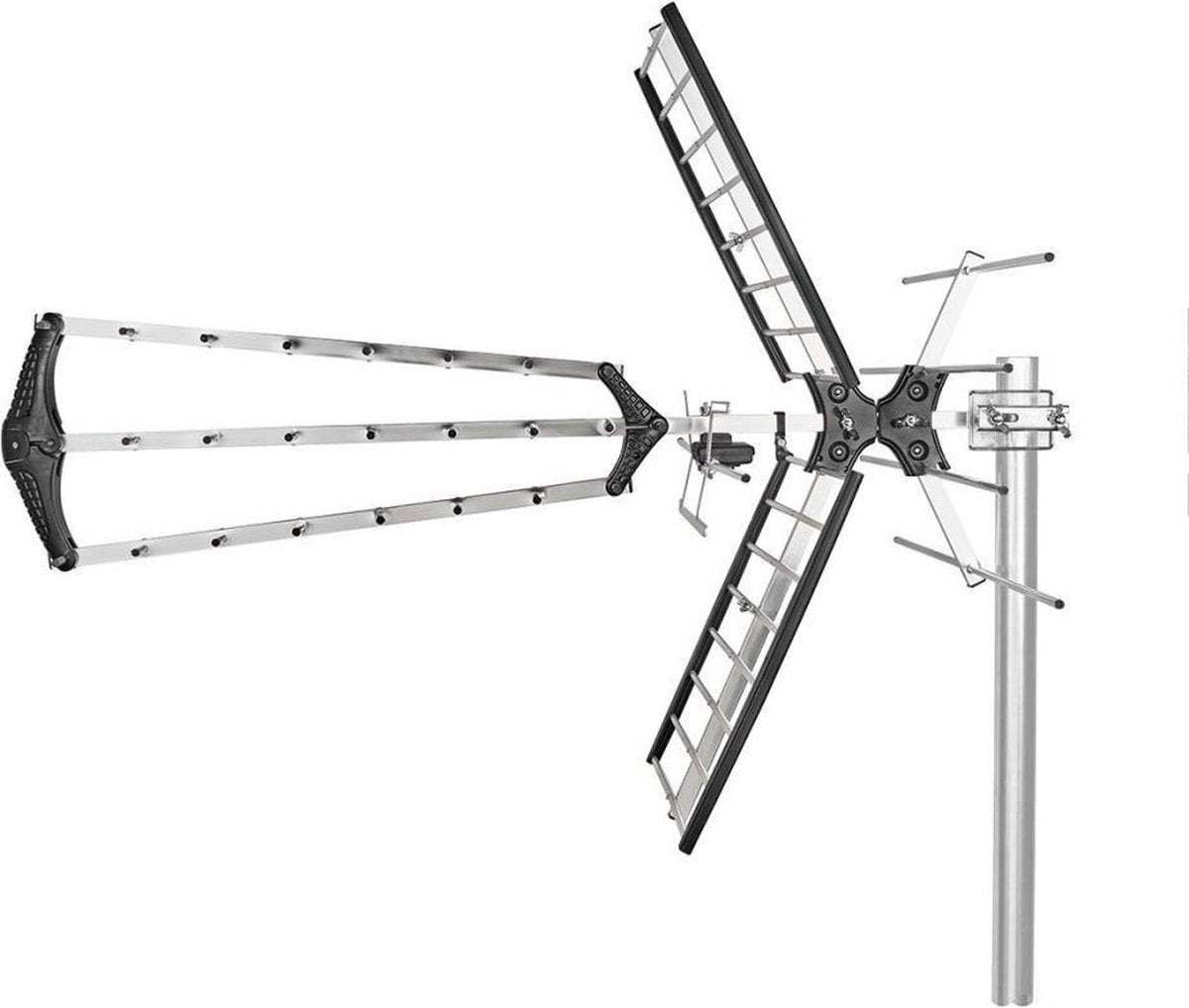Buitenantenne | UHF / VHF | Ontvangstbereik: ≥50 Km | LTE800 | Versterking: 14 dB | 75 Ohm | Antenne lengte: 1105 mm | Aluminium