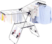 Nancy's Roestvrijstalen Wasdroogrek - Opvouwbaar en Verstelbaar Wasrek - 147 x 128 x 56 CM