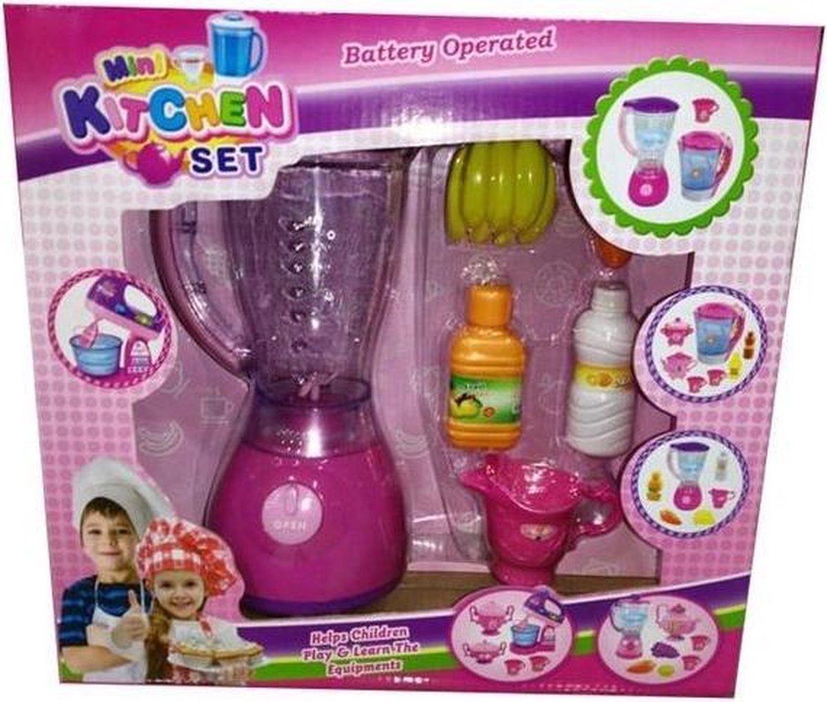 Blender roze met licht en accesoires