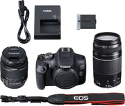 CANON EOS 2000D + 18-55 IS II + 75-300 III + BAG + SD 16GB