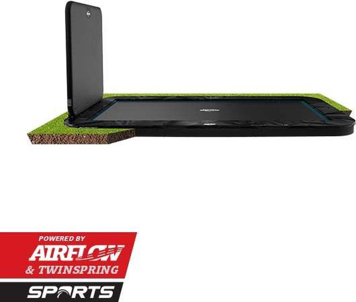 Trampoline BERG Ultim Elite FlatGround 500 Black + AeroWall 2x2 BLK