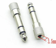 3.5mm 6.3mm Plug Audio Kabel Gitaar Piano Stereo AUX Connector Adapter Verloop 3