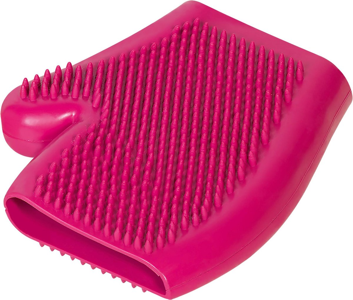 Verzorginghandschoen rubber fuchsia 18cm