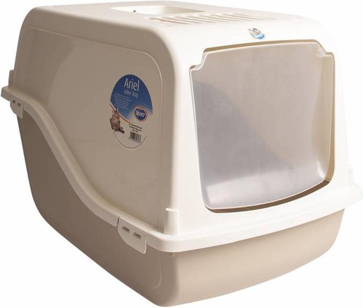 Duvo+ Ariel Grote Kattenbak Met Filter - Taupe - 57 x 39 x 38 cm
