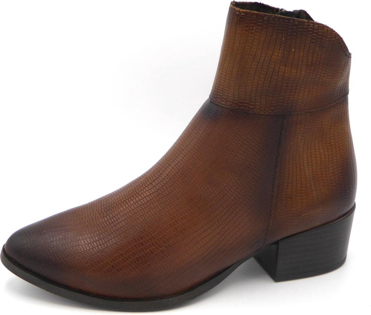 Marco Tozzi Dames Enkellaars 25361-385 Cognac - Maat 38