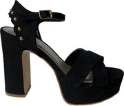 Bullboxer - sandalen met hak - maat 38 - dames - suèdelook