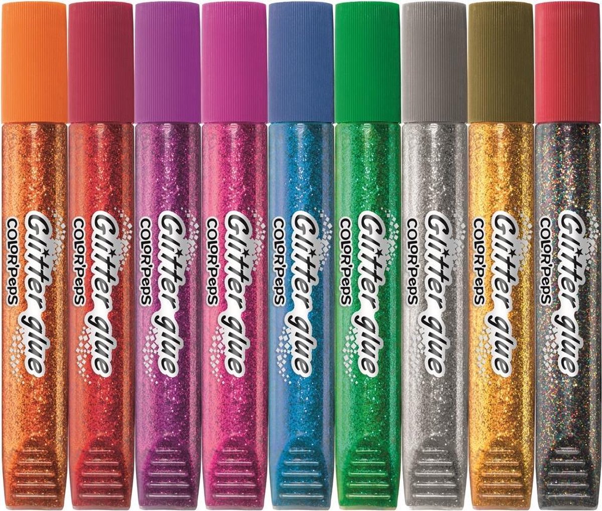 Maped glitterlijm - blisterkaart x 9 kleuren