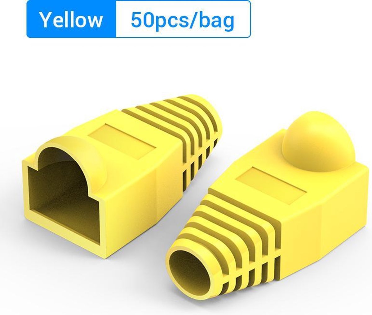 Vention RJ45 Tule / Trekontlasting voor netwerkkabel connector - Geel - 50 stuks