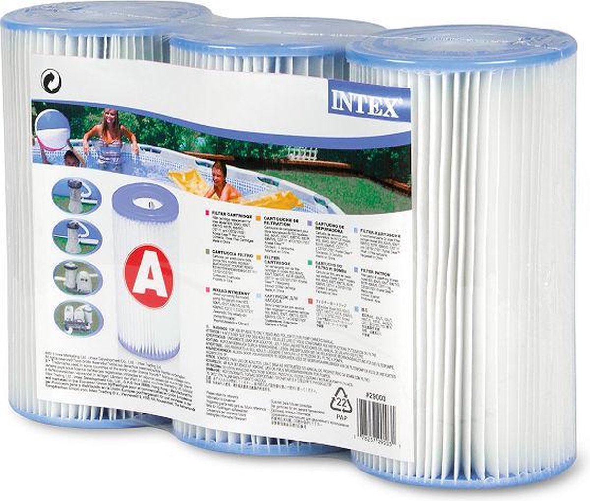 Intex - Filter A - Navulling 3 Stuks