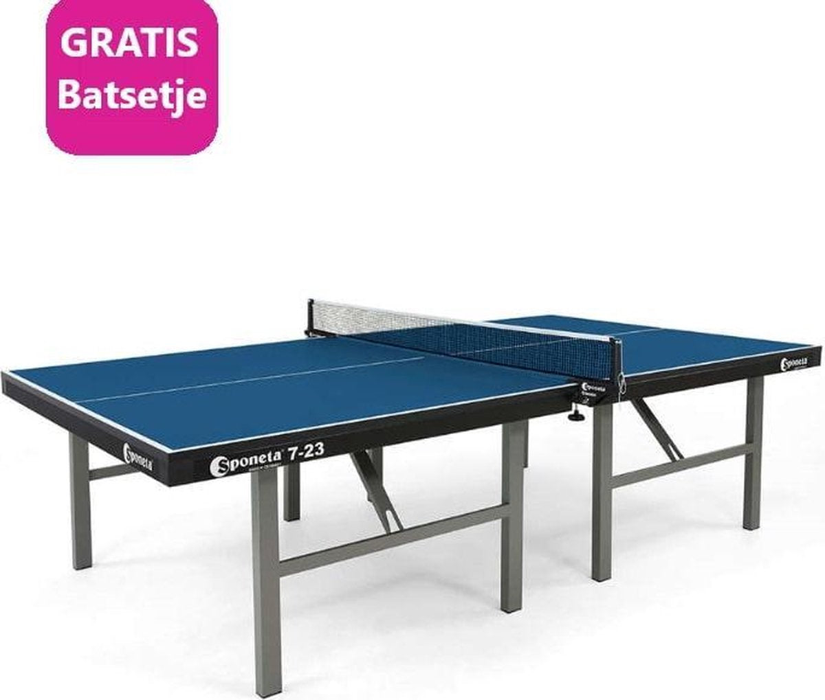 Sponeta S7-23 Indoor Tafeltennistafel Standard Compact Blauw Inclusief gratis bats