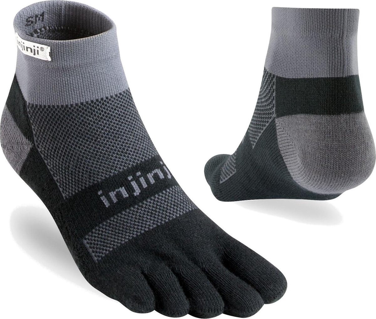 Injinji Midweight Mini-Crew Coolmax Teensok 203230 - Meerkleurig black-gray Unisex - M=40