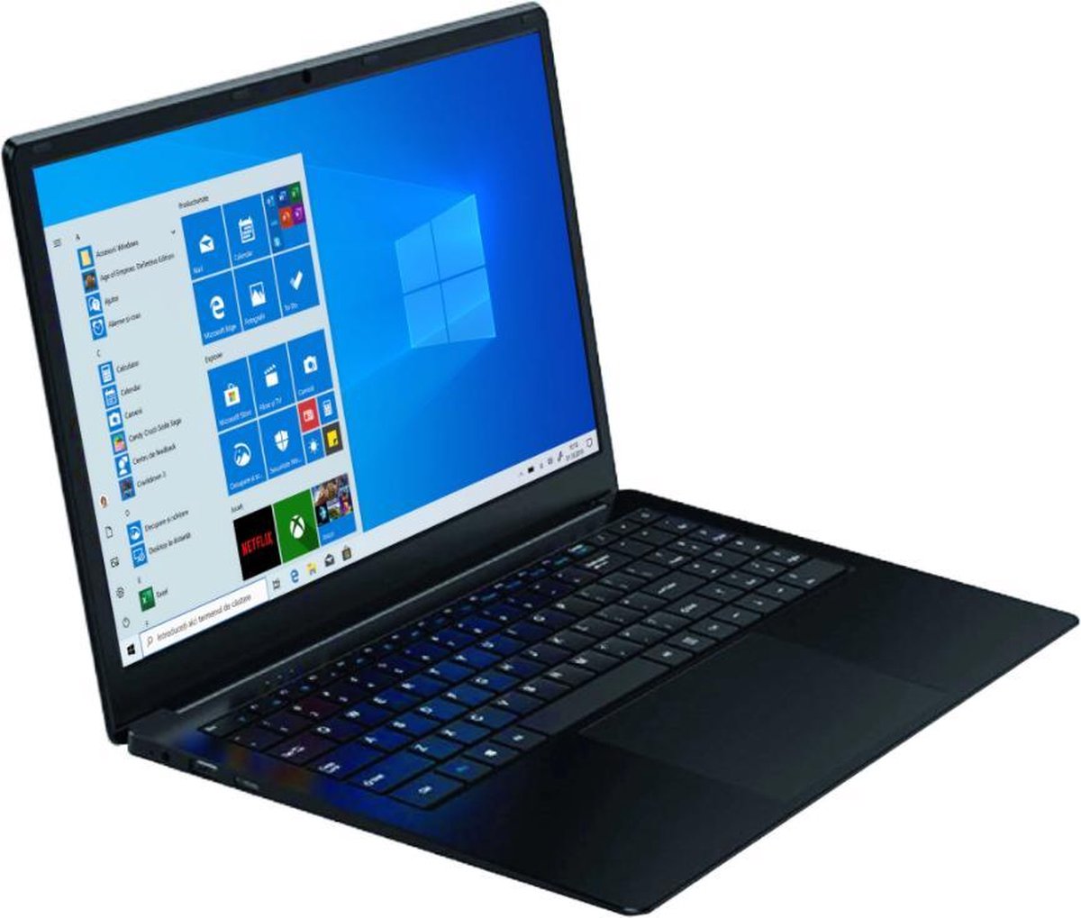 Legend One laptop - Intel Dual Core - 4GB - 128GB SSD (64SSD-64MMC) - 14.1" Full HD (1920x1080) - Mini-HDMI - Windows 10 - AZERTY Toetsenbord (Belgisch)
