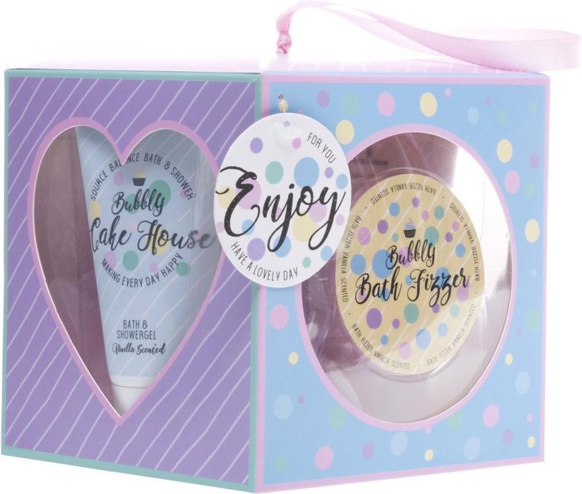 Treffina Badgeschenkset Cake House 4-delig Paars/blauw