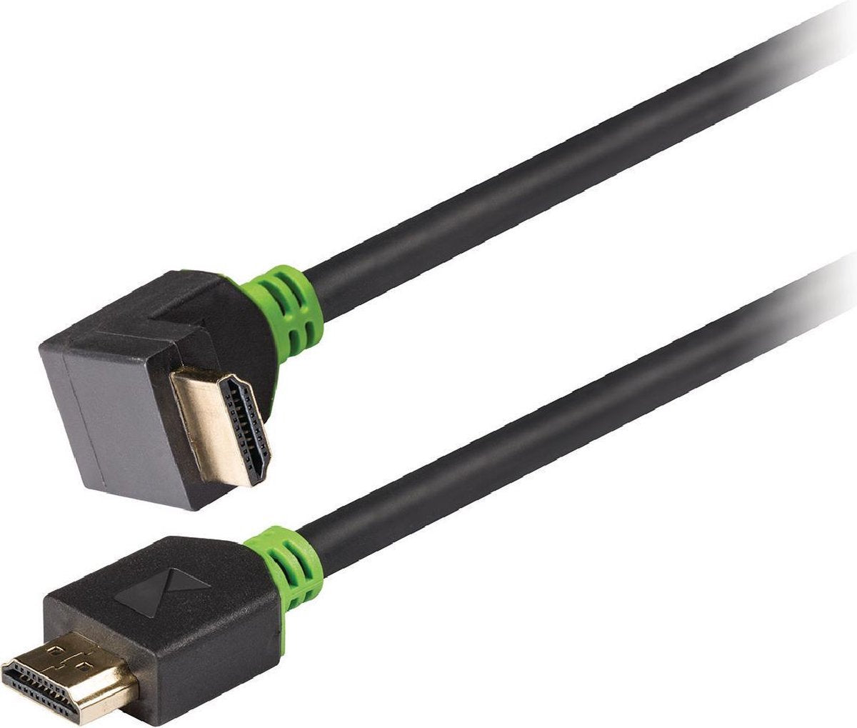High Speed HDMI -kabel met Ethernet HDMI -connector - HDMI -connector 90 haaks 2.00 m grijs