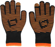 Brabo - BC7013 Wintergloves Swipe Bk/Or (per 10) - Black/Orange - Unisex - Maat Teen